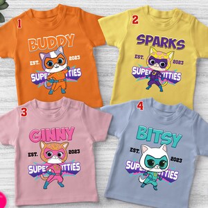 Superkitties CostumeShirt/Super Kitties Birthday Family Shirts/Hero Kitties Shirt/Custom Birthday Shirt/Super Kitties Birthday Shirt OGVM01