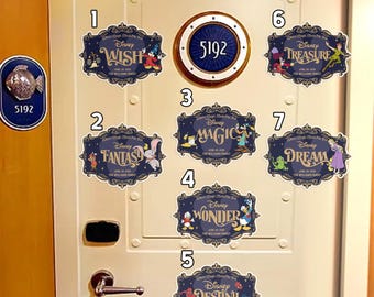 Customize Name Disney Family Cruise Ship Stateroom Door/Cruise Line Ship Name Door Magnet/Family Cruise Trip/Wish Magic Dream Fantasy OIOV16