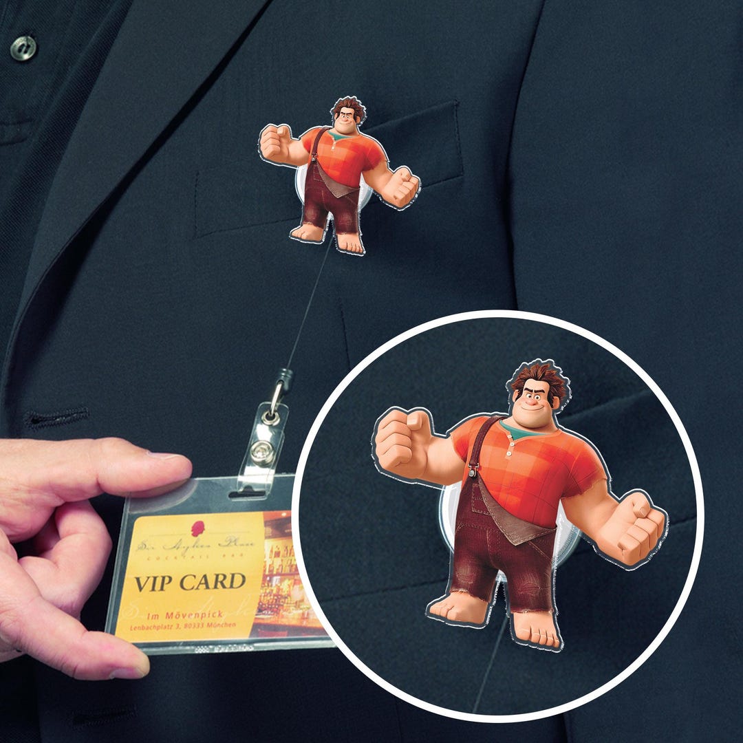 Wreck-it Ralph Badge Reel, Disney Arcade Game ID Holder, Retro Gamer ...