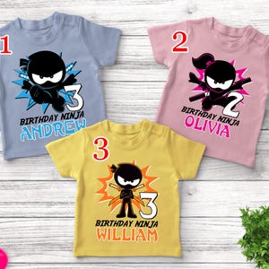 Ninja Kidz Birthday Shirt/Ninja Family Birthday Shirts/Personalized Ninja Matching Family Shirt/Custom Ninja Birthday Family Shirt OFTK19