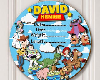 Toy Story Inspired Custom Name Door Sign, Kids Bedroom Nursery Decor, Personalized Room Plaque, Birthday Gift Sign OITX15