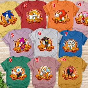 The Hedgehog Cartoon Characters Halloween Shirt, Silver Shadow Sonic Shirt, Group Matching Shirt, Family Party Shirt SHAOY17