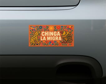 Chinga La Migra Decals, Abolish Ice Protest Decals, No Human Is Illegal, Social Justice Decals, Immigrant Human Rights Decals UN1CRBS94