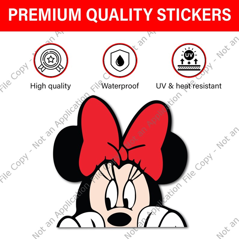 Mickey Mouse Compatible Peeker Peeking Car Window Decals - Bumper ...