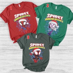 Spidey And His Amazing Friends Christmas Shirt/Spidey Xmas Shirt/Spidey and His Amazing Friends Xmas Tee/Personalized Matching Shirt OHX310