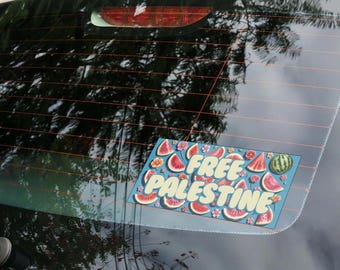 Free Palestine Sticker – Watermelon, Gaza Solidarity Sticker, Fundraiser Decal, Activist Art, free Palestine   UN21BS04