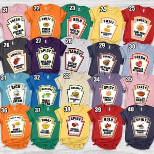 Funny Condiment Group Shirt, Ketchup, Ranch, Mustard Matching Costumes For Halloween Party, Soy Sauce Costumes For Family Or Friends SLYS05