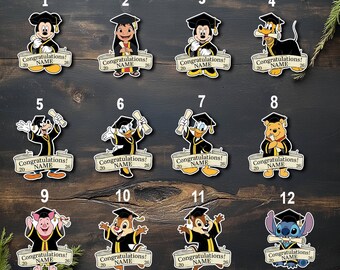 Personalized Disney Graduation Cruise magnet,Mickey & friends Disney Grad trip magnet, Graduate Family cruise door magnet decorations UOUJ16