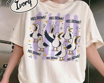 Custom Name Teacher Seagulls Shirt, Funny Beach Teacher Tee, Personalized Teacher Gift, Coastal Back To School Shirt OISY28-CF
