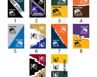 Custom Team House Divided Garden Flag/Personalized House Divided Baseball Flag/Football Team Flag/American Football Garden Flag OFW419