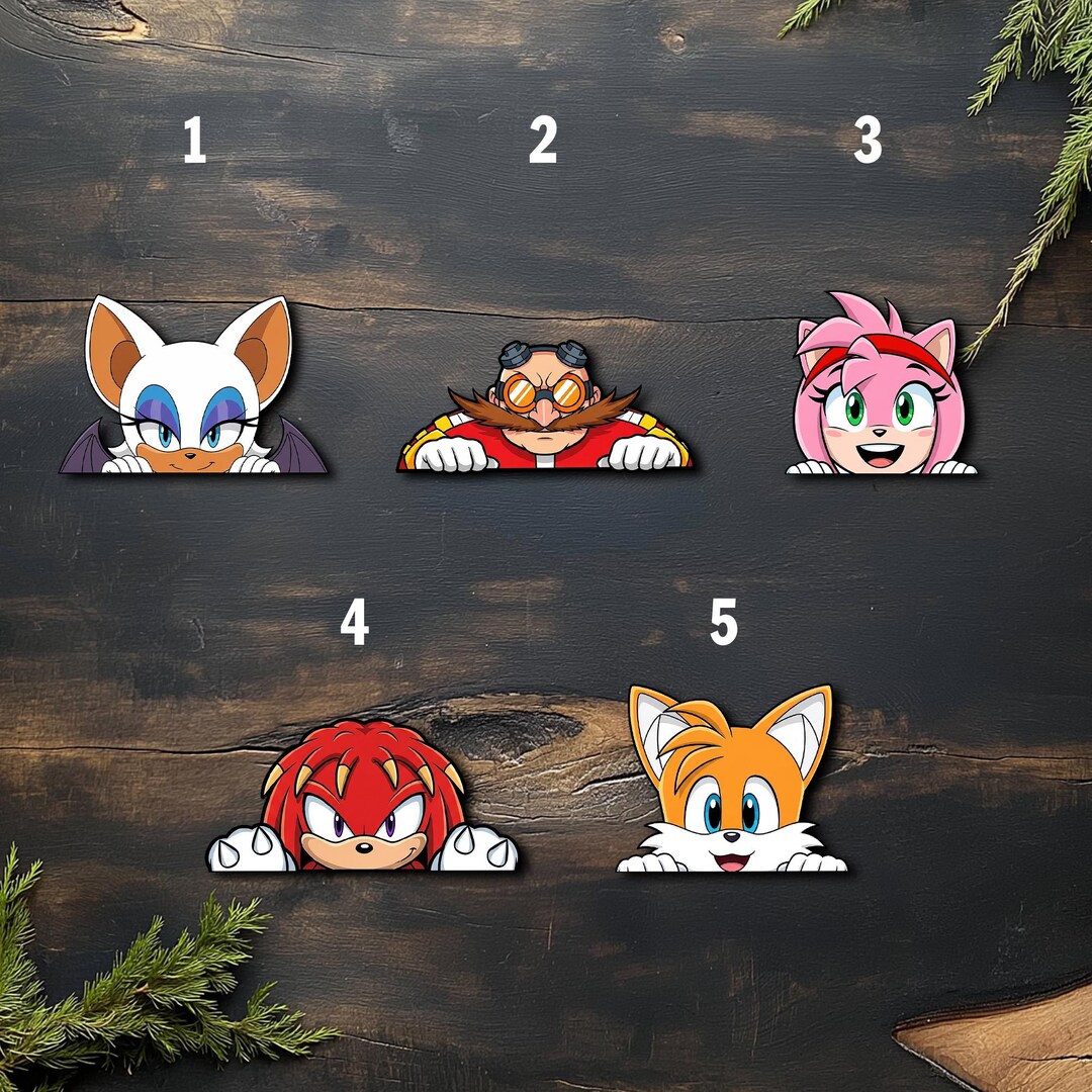 Sonic Characters Peeker Sticker/waterproof Vinyl Car/laptop Decal ...