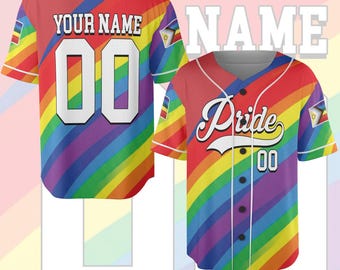 Personalized Pride Baseball Jersey, Custom Rainbow Spectrum LGBTQ Jersey, Pride Month Game Day Outfit For LGBT Community Baseball UOUI09