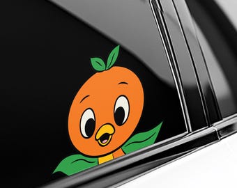 Orange Bird Peeker Sticker – Disney Orange Bird Peeking Vinyl Decal – Waterproof Citrus Car & Laptop Sticker Epcot OHU411-1