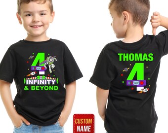 To Infinity And Beyond Birthday Shirt, Toy Story Party Shirt, Buzz Lightyear Personalized Shirt, Custom Toy Story Birthday Boy UM3Y14