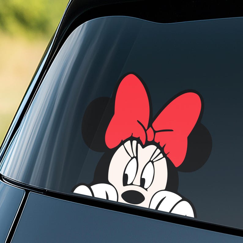 Mickey Mouse Compatible Peeker Peeking Car Window Decals - Bumper ...