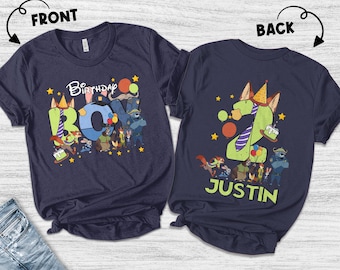 Personalized Disney Zootopia 2 Birthday shirt/Custom Judy Hopps Nick Wilde Birthday Tee/Best Birthday Ever, Disneyland Girl Trip OHYH07
