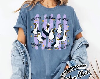 Custom Name Teacher Seagulls Shirt, Funny Beach Teacher Tee, Personalized Teacher Gift, Coastal Back To School Shirt OISY28-CF