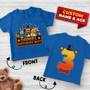 Five Nights at Freddy&#39;s Birthday Shirt/Five Nights at Freddy Birthday Family Shirt/Fnaf Birthday Family Shirt/Birthday Family Shirt OGXW03