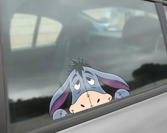Eeyore Winnie The Pooh Peekaboo Peeker Peeking Car Window Decal Bumper Waterproof Vinyl Sticker  Winnie The Pooh Pack Stickers UNZXSK06-04