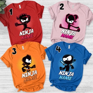 Ninja Kidz Birthday Shirt/Ninja Family Birthday Shirts/Personalized Ninja Matching Family Shirt/Custom Ninja Birthday Family Shirt OGVM10