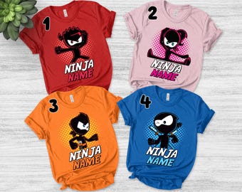 Ninja Kidz Birthday Shirt/Ninja Family Birthday Shirts/Personalized Ninja Matching Family Shirt/Custom Ninja Birthday Family Shirt OGVM10