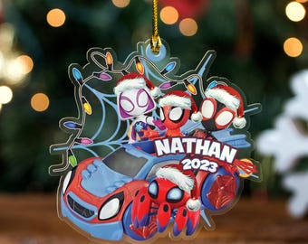 Personalized Spidey And His Amazing Friends Cutout Ornament/Spidey Christmas Acrylic Ornament/Spidey Christmas Ornament Hanging Tree OFYJ33
