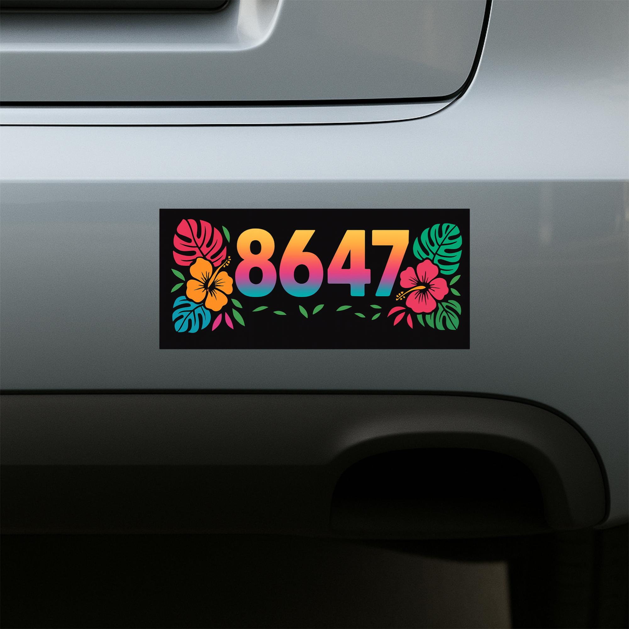 8647 Subtle Anti Trump Sticker, Car Magnet, Floral Sticker, Womens