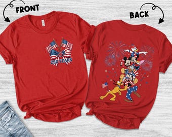 America Anniversary Disney 4th of July Shirt Comfort Colors, USA Flag Red White 250th Years of Freedom, Independence Day Patriotic  UOYD17