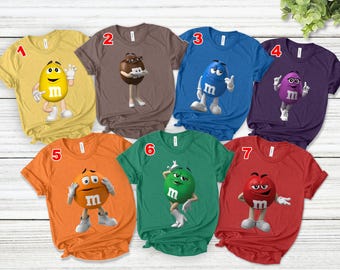M&M Candies T Shirt, M And M Matching Family Shirt Group MM shirt halloween candy halloween costumes Halloween M M Family Costume SHANX07