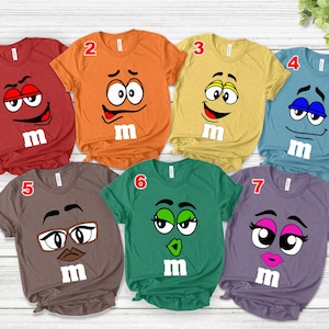 M&M Candies Shirt, M And M Matching Family Shirt, Group MM Shirt, Halloween Candy Halloween Costumes, Halloween M M Family Costume SHAOQ13