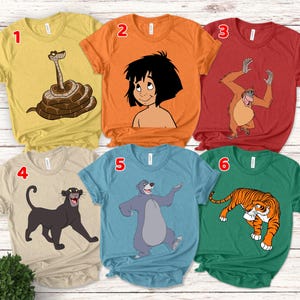 Disney Jungle Book Characters Group Custom Shirt, Personalized The Jungle Book Shirt, Mowgli Shirt, Baloo Shirt, Shere Khan Shirt SJZO09