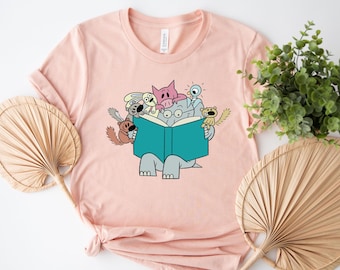 Read More Book T-shirt, Good Day To Read Kids Tee Funny Piggie Elephant Pigeons Shirt, Children Books, Book Lover Gift OHT422