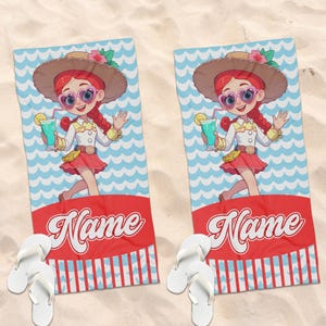 Personalized Disney Pixar Toy Story Beach Towel, Buzz Lightyear Woody Birthday Boy Bath Pool Summer Beach Trip, WDW Disney Summer AYET17 bild 1