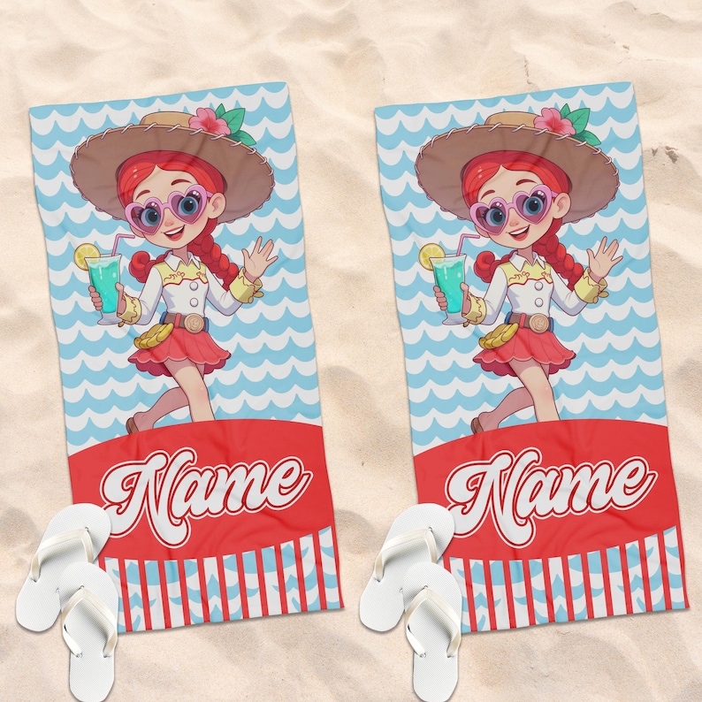 Personalized Disney Pixar Toy Story Beach Towel, Buzz Lightyear Woody Birthday Boy Bath Pool Summer Beach Trip, WDW Disney Summer AYET17 bild 1