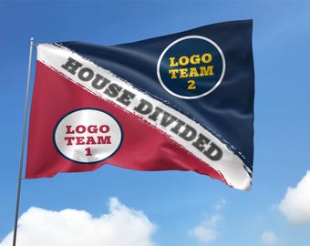 Custom House Divided Flag, Custom Flag, House Divided Flag, Flag, Country Flag, School Flag, Flag UNWN26
