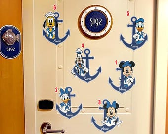 Disney characters Cruise magnet, Mickey & friends Toy Story Princess Stitch Disney cruise line magnet, Family Cruise door magnet AYAW43