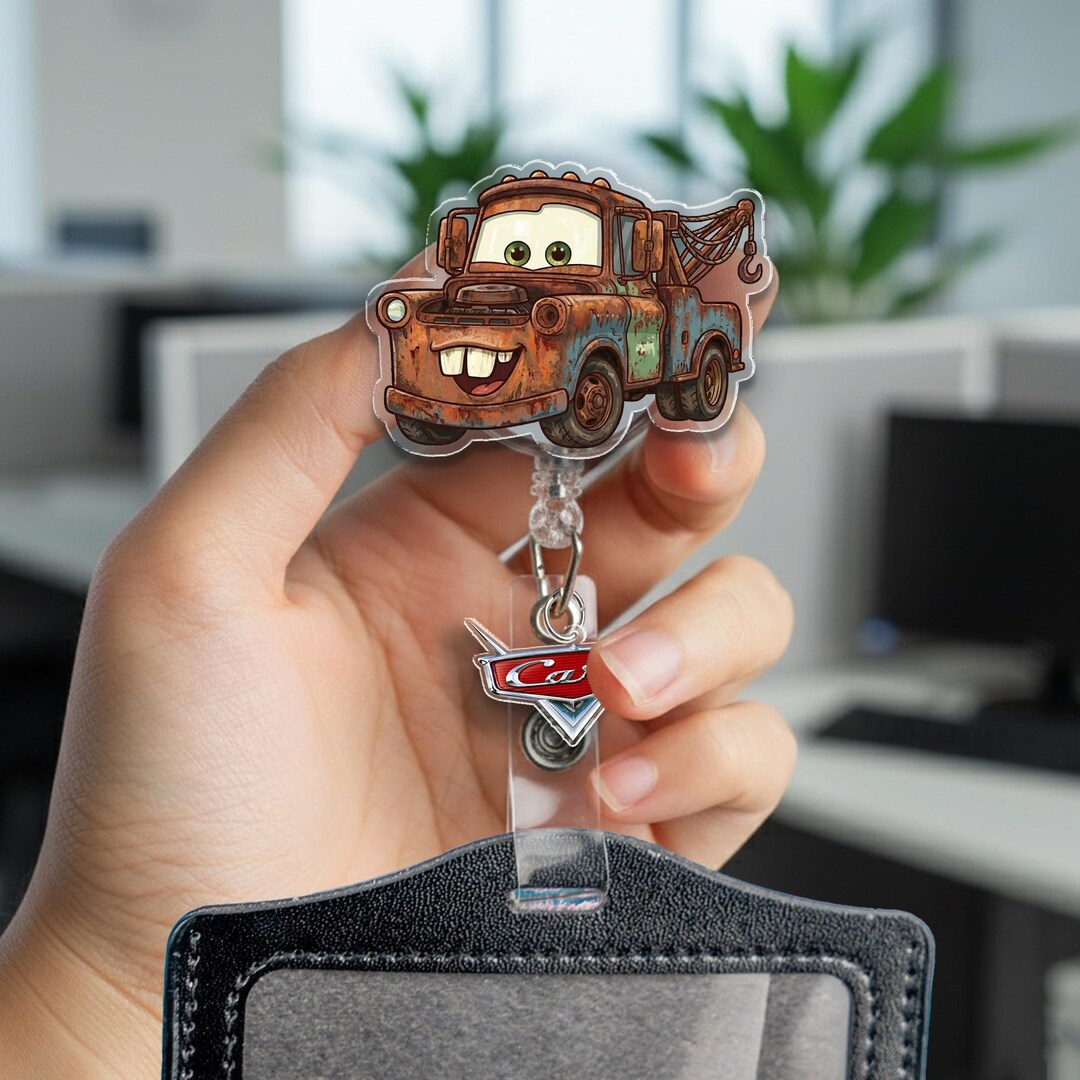 Inspired by Cars Mcqueen and Mater Badge Reel, Race Car Badge Reel ...