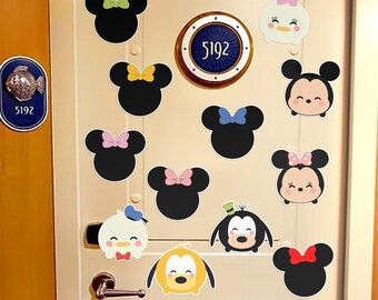 Personalized Disney Cruise Door Magnets Mickey Mouse Ears Customize Name Disney Family Cruise Ship Stateroom Decor Disney Characters UOUJ20