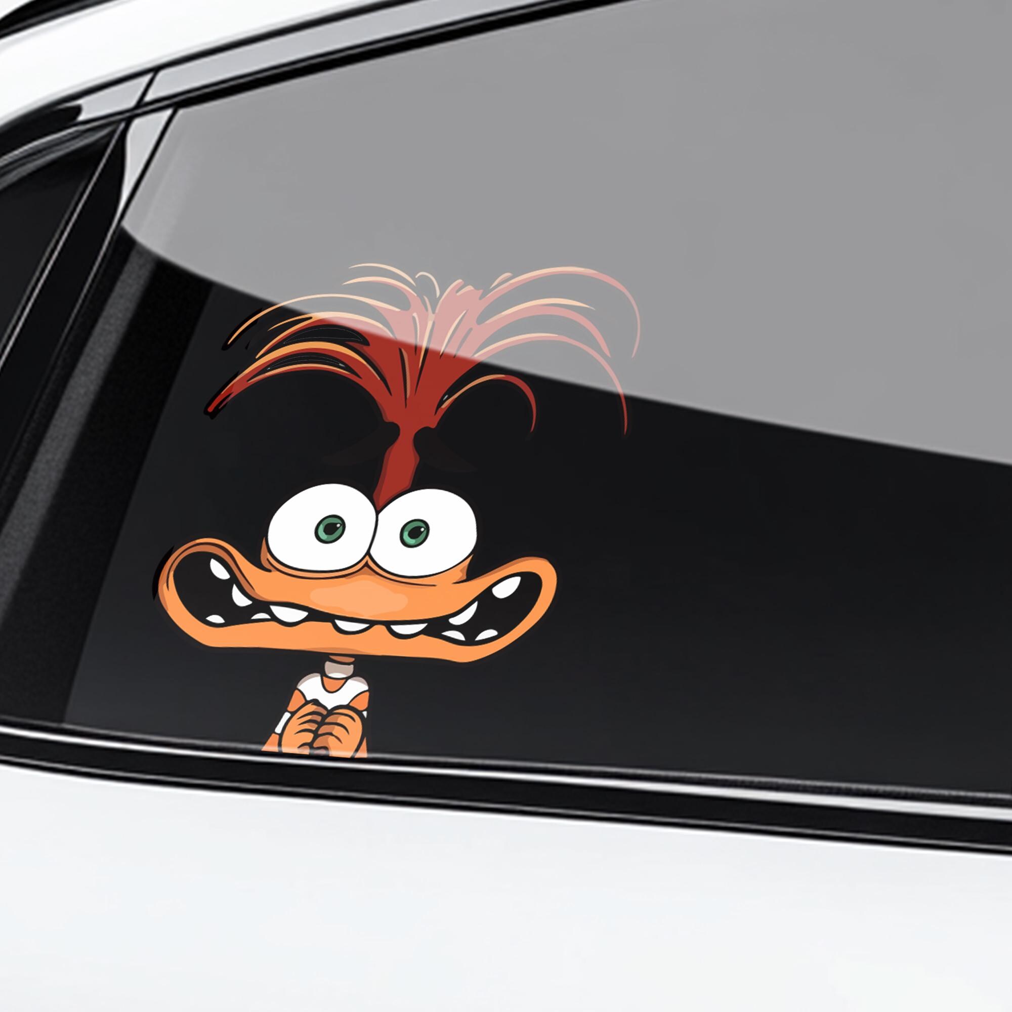 Inside Out 2 Movie Peeker Sticker, Fear Joy Envy Anger Sadness Anxiety ...
