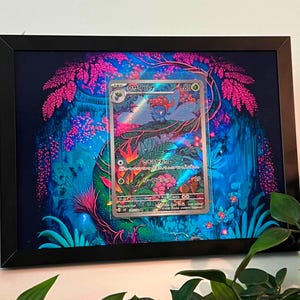 Expositor Gloom 198/197 TCG – con marco de metal | Ilustración y tarjetero para regalo del set de expansión Pokémon BeyondTheCard