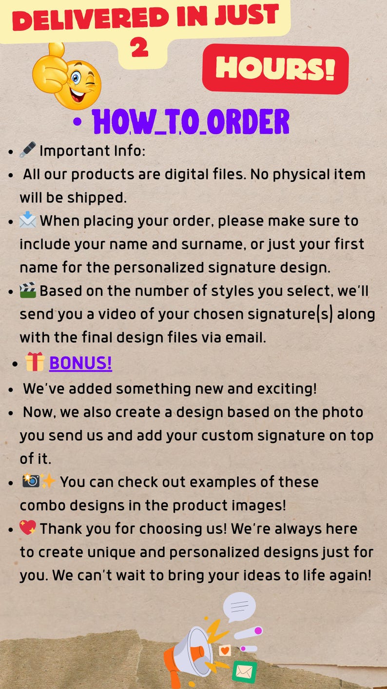 Custom Handwritten Signature – Unique Personalized Autograph Design for ...