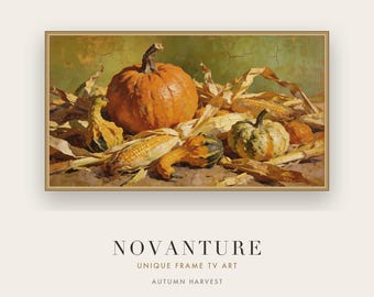 Samsung Frame TV Art Autumn Harvest, Vintage Still Life Warm Harvest Painting