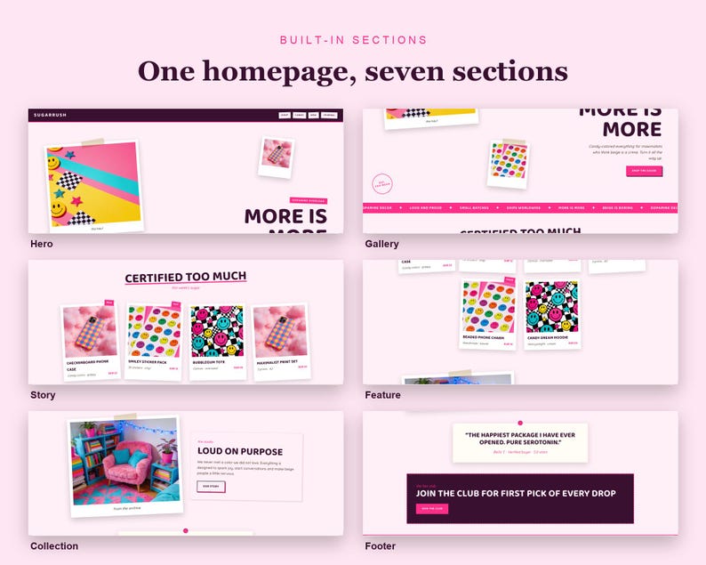 SUGARRUSH shopify theme