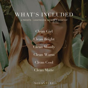 Lightroom Presets Bundle, Clean Girl 6 Preset Pack, Mobile & Desktop Photo Filter, Instagram Aesthetic, Instant Download