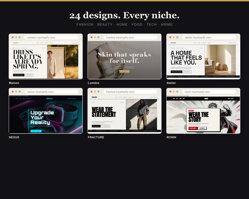Novanture Complete Collection 24 Shopify themes bundle