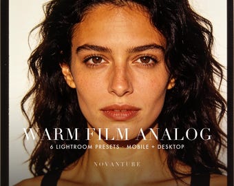 Warm Film Analog Lightroom Presets Bundle, Mobile & Desktop, 6 Preset Pack, Instagram Photo Filter (Instant Download)