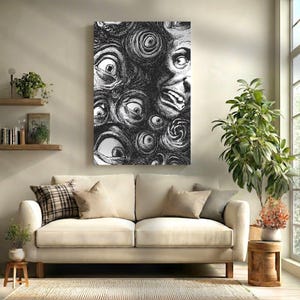Spiral Art Print Digital Download, Surreal Horror Manga Wall Decor, Junji Ito Style (Digital Download) image 2