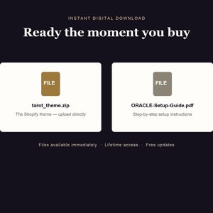 ORACLE shopify theme