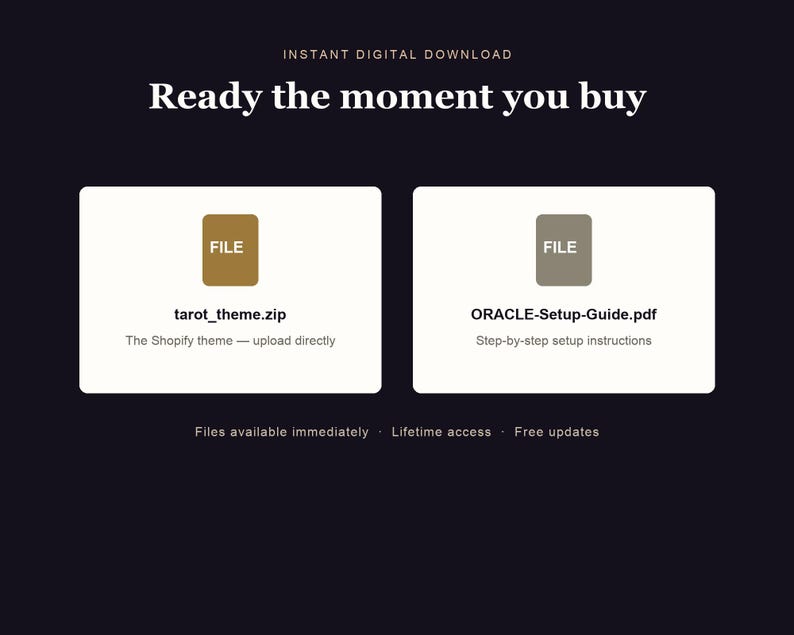 ORACLE shopify theme