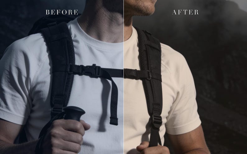 Bundel met Lightroom-presets voor sfeervolle berglandschappen, cinematische reisfotografie (mobiel/desktop) afbeelding 10